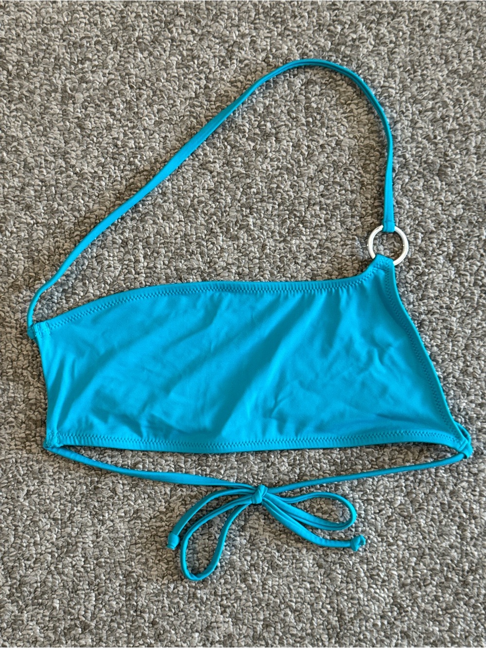 PacSun x Storm Reid Turquoise One-Shoulder Bikini Top with Ring Detail Size XS
